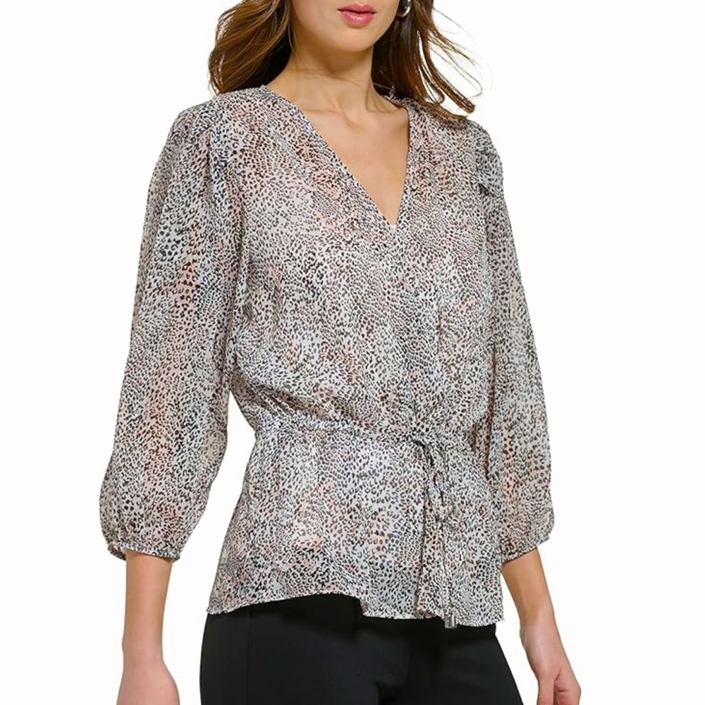DKNY Blouse Leopard Print